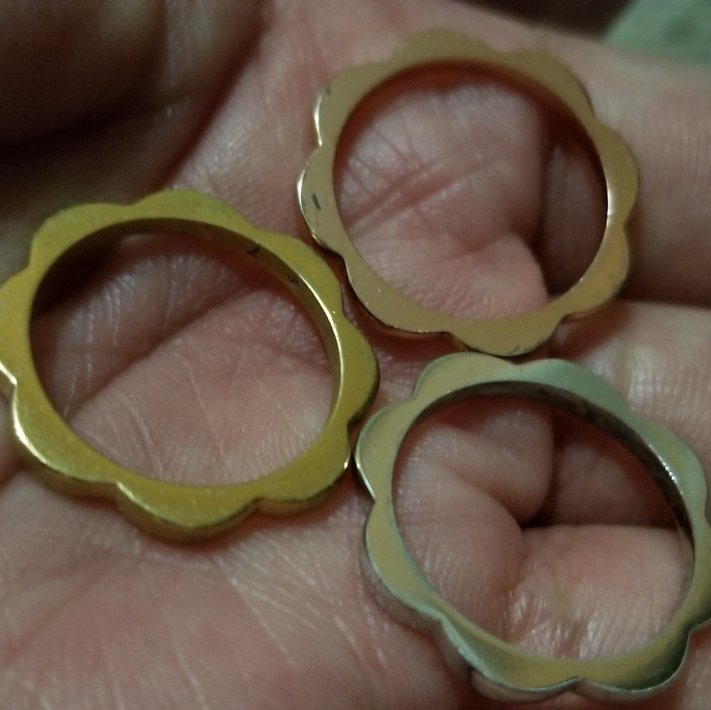 SOLD- KATE SPADE Tricolor Stackable Rings-7 - Picture 3 of 4